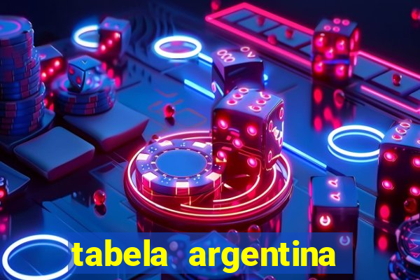 tabela argentina torneo betano